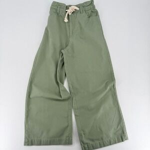 Kensie Paperbag Waist Wide Leg Pants Olive Green Size 2 High Rise